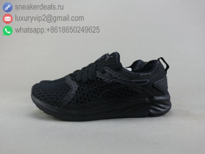 Puma IGNITE Limitless Men Running Shoes All Black Size 40-44